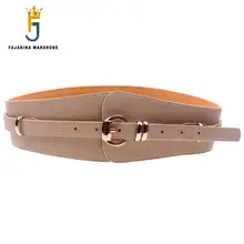 Fashion Embossed Pin Buckle Female Style Wide Belts Coat Ladies Leather Decorative Girdle for Women Waistband Belt LDFJ008