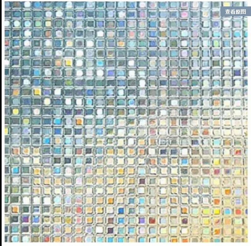

No glue 3D laser mosaic frosted glass decorative window film for move doors and windows flower sunshade window stickers 2M Long
