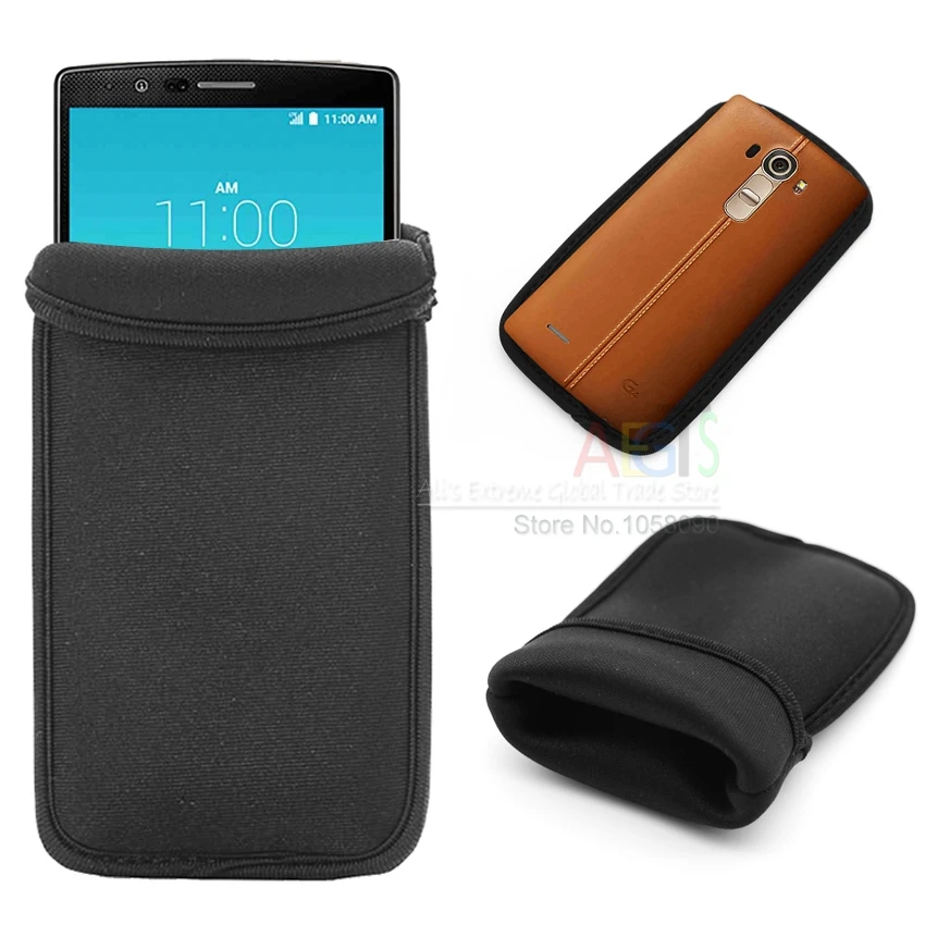 

Soft Flexible Neoprene Protective Pouch Bag for LG G5 / G4 H818 Sleeves Pouch Case for G3 D858 Z3 Z4 Case Elastic PULL TAB Bag