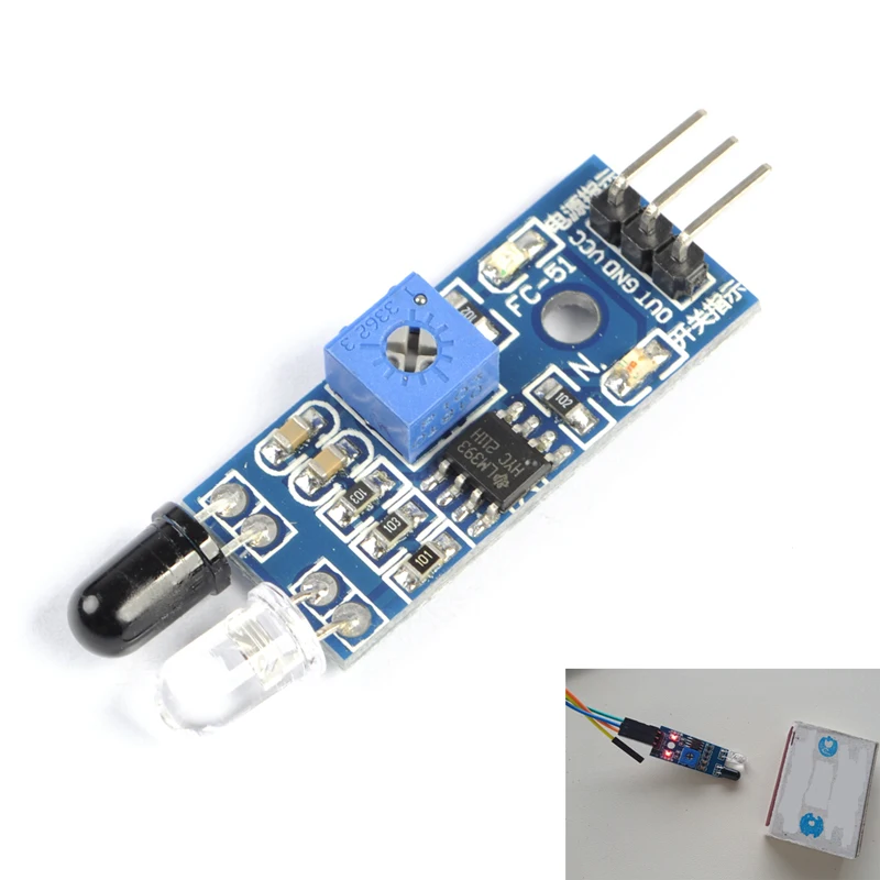 10pcs IR Infrared Obstacle Avoidance Sensor 3 Wire Photoelectric Reflective Module for Arduino Smart Car