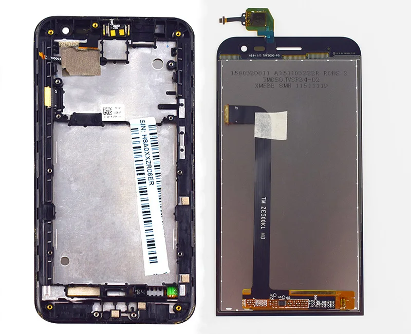 

For Asus ZenFone 2 Laser ZE500KL ZE500KG Z00ED Full Touch Screen Digitizer + LCD Display Panel Monitor Assembly with Frame