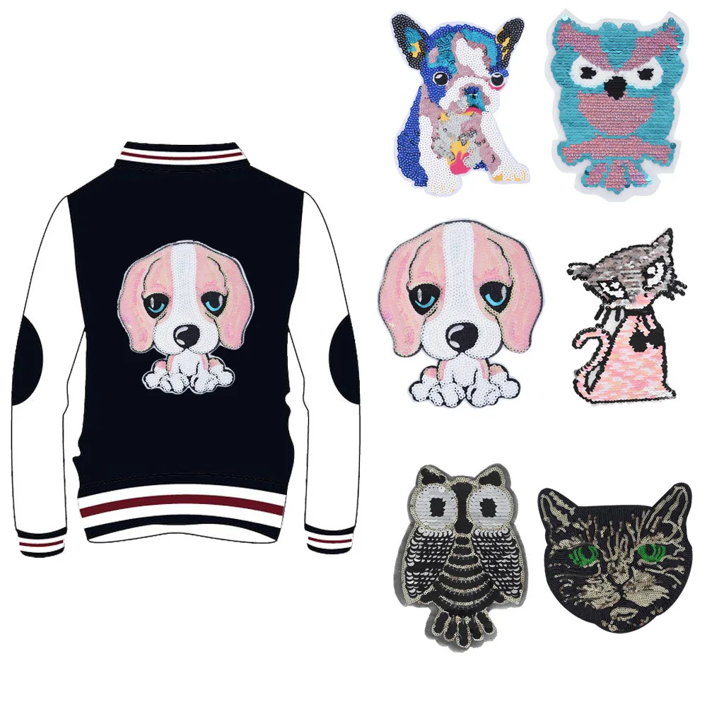 

1PC Reversible Color Changing Sequins Sewing on Patch Clothes DIY Applique Clothing Jeans Craft Embroidery Sewing