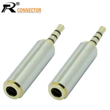 100pcs 2 5 mm Male to 3 5 mm Female 4 Pin Stereo Adapter Plug Converter Headphone Jack 4 Pole 3 5mm to 2 5mm TRRS Connector
