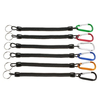 

6PCS Fishing Coiled Lanyards Boating Fishing Ropes Tackle Fish Tools