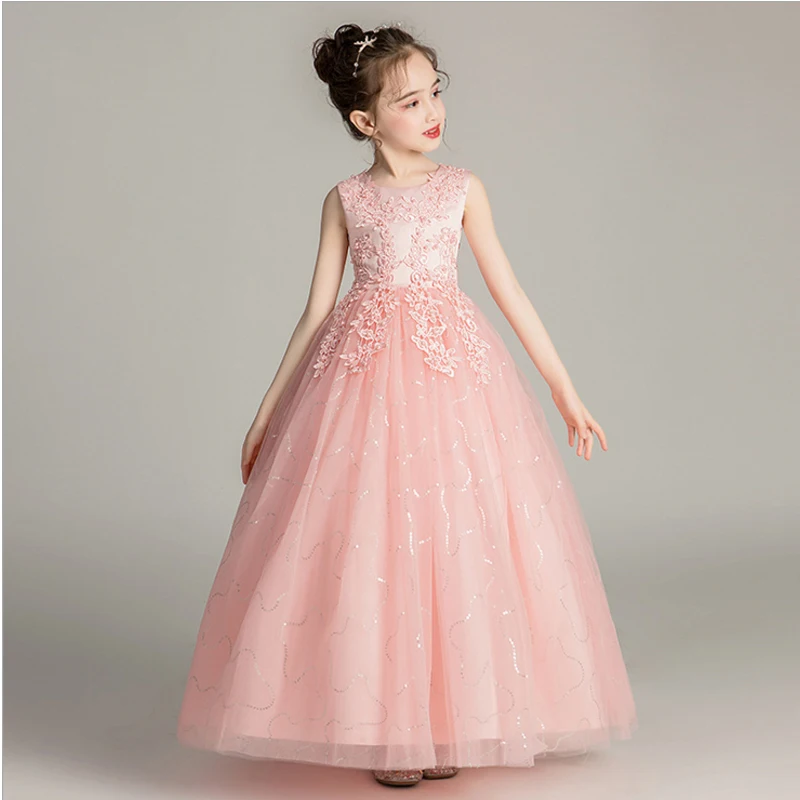 

it's YiiYa Flower Girl Dresses for Wedding Kid Party Flower Embroid Tulle Princess Dress Cotton Lining Ball Gown 2019 BX683