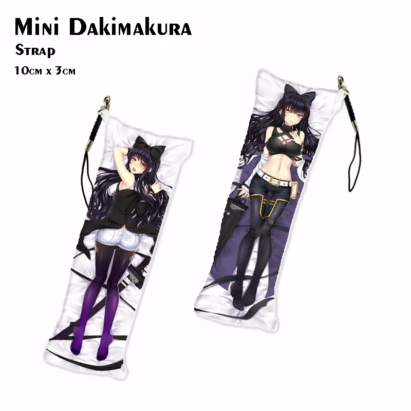 Игровой брелок RWBY Mini Dakimakura с кулоном в стиле аниме Рубиновая Роза/Weiss Schnee/Yang Xiao
