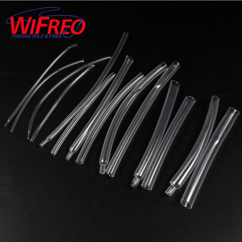 Wifreo 40PCS 6cm Clear Carp Fishing Rig Shrink Tube Heat Shrink Tubes Hook Shank Line Cover