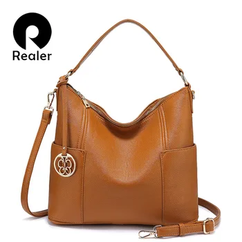 

Realer women handbags with top-handle high quality PU leather shoulder bags for ladies large capacity messenger bags cross-body
