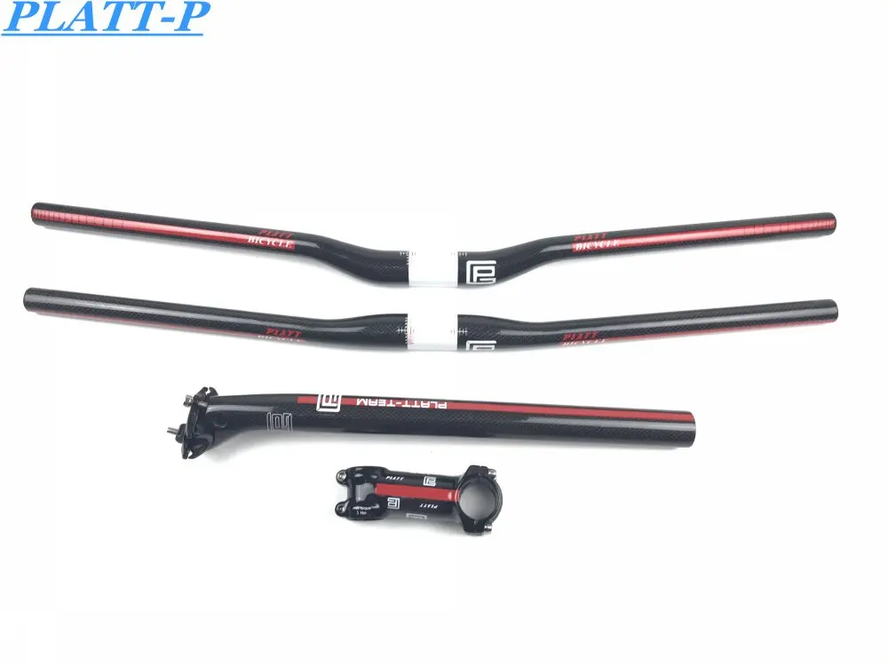 Carbon Fiber Bicycle Steering Wheel 3k Flat Riser Wheel Control For