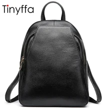 Tinyffa женские Натуральная кожа рюкзак женский школьный рюкзаки для девочек-подростков детская школьная сумка летняя Back Pack черный