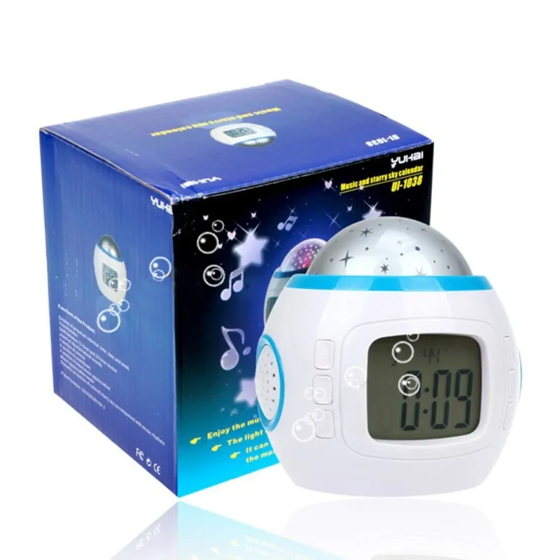 Desktop Table Clocks Despertador digital Music Starry Star Sky Projection Alarm Clock Calendar Thermometer 5076 Hot