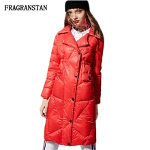 Куртка-пуховик на 90% белом утином пуху, зимняя женская утепленная повседневная одежда с капюшоном, Новая Модная трикотажная куртка с буквенным принтом, хит цвета, JQ402