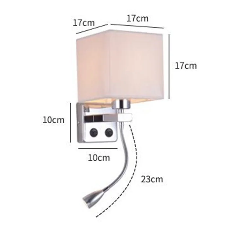 LukLoy современный простой бра светодиодный настенный светильник ткань веранда балкон светодиодный настенный светильник отель Гостиная Светильник ing спальня прохода лестницы