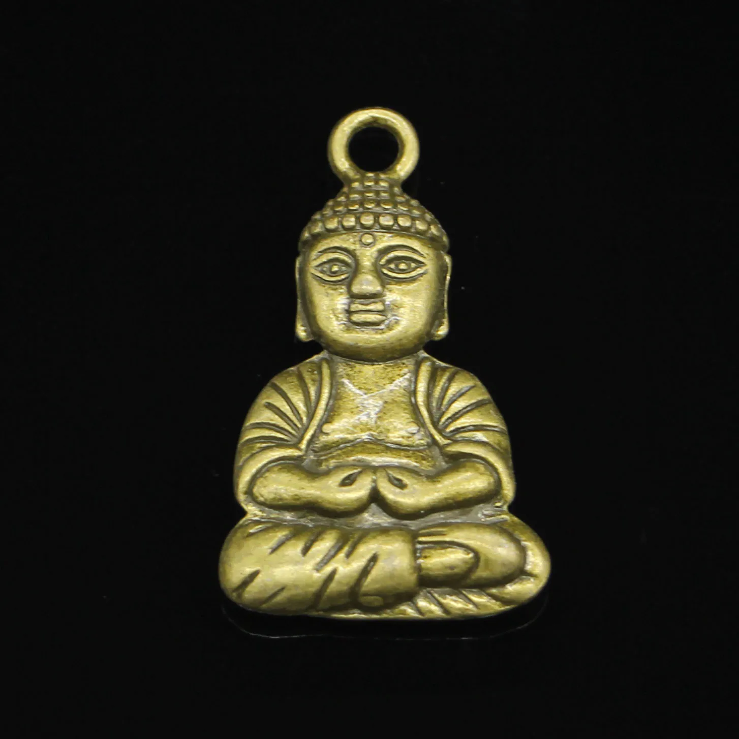 10pcsAntiqueBronzePlatedmeditatebuddhaCharmsforJewelryMaking