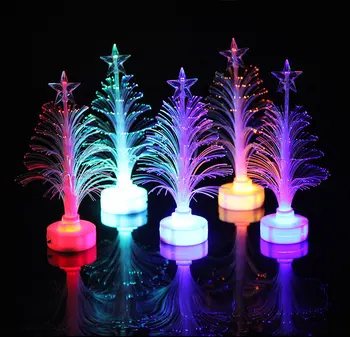 JXSFLYE Colorful LED Fiber Optic Night light Decoration Light Lamp Mini Christmas Tree 2019 Christmas Tree Light christmas tree 1 8 m 180cm white christmas tree decoration tree decoration packages suit tree