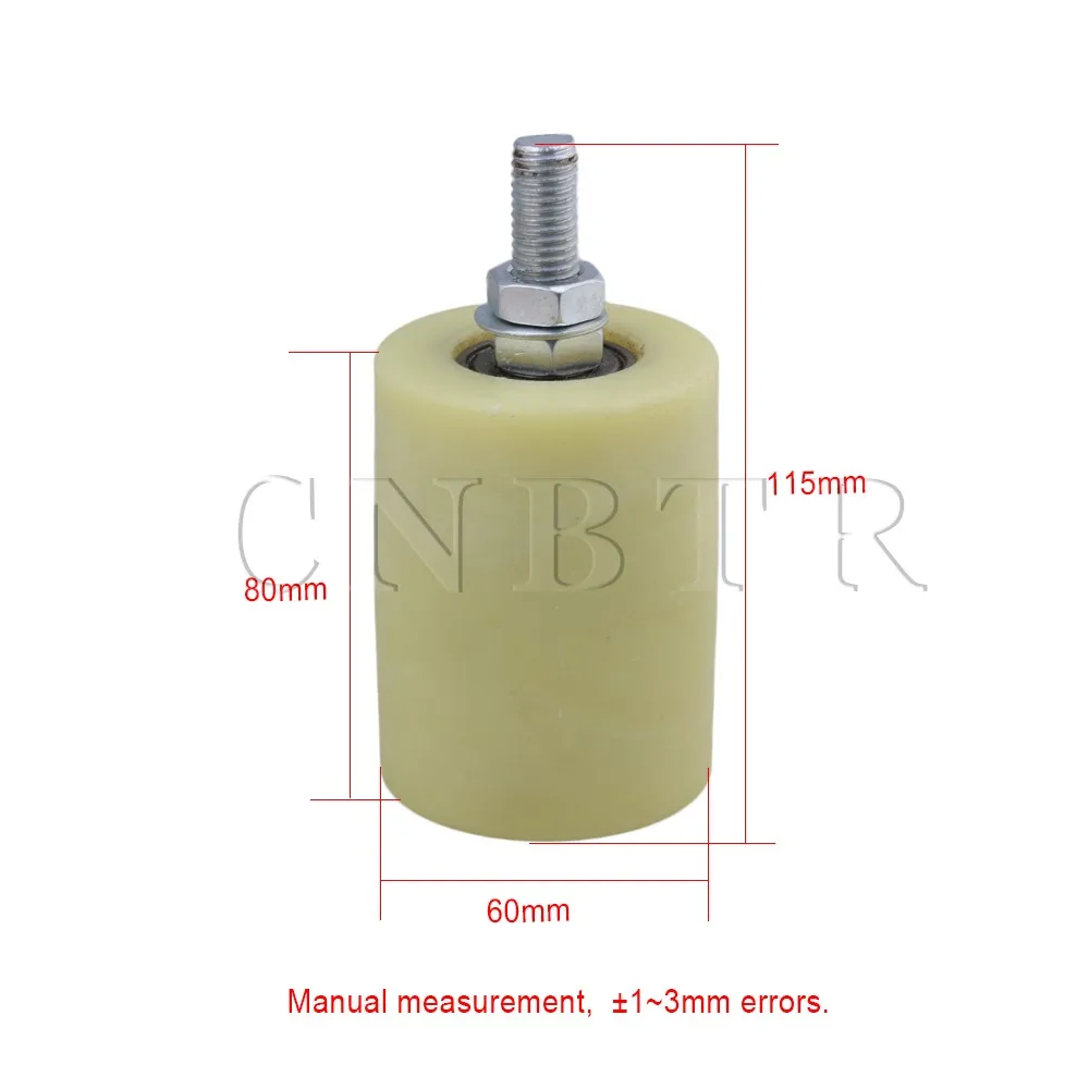 CNBTR 60x80 мм желтый серебристый ПП сталь плоский роликовый подшипник направляющее колесо 6201 M12 винт для электрической двери раздвижные ворота
