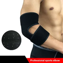 1 pièces bandage Élastique de coude de tennis protecteur basket-ball volley-ball réglable de compression coudière brace Noir(China)