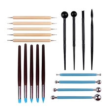 Новая керамическая глина для художественных работ пластиковый инструмент для нанесения точек силиконовая ручка многофункциональный гравировальный комбинированный набор