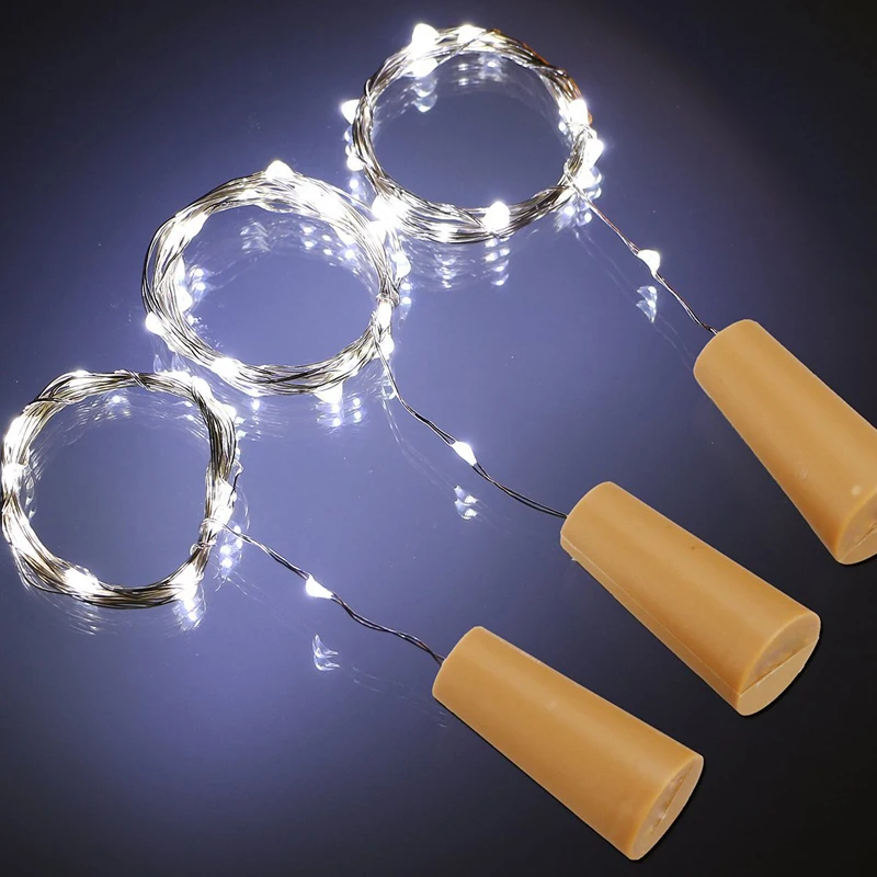 Novelty Wine Bottle Cork Copper String Lights 20 LED Wire light DIY Party Christmas Halloween Wedding | Лампы и освещение