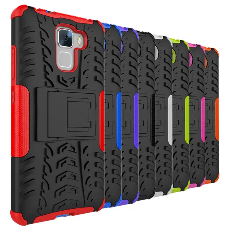 Fundas Высокое качество PC + ТПУ чехол для телефона huawei Honor 7 Heavy Duty Защита задняя