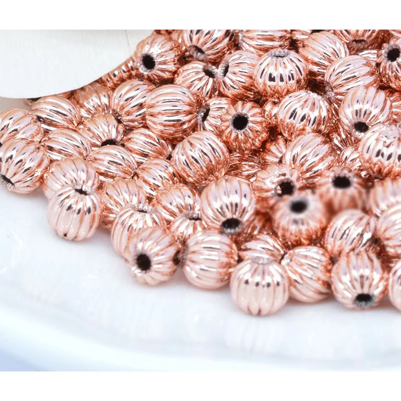 

MADALENA SARARA Jewelry Findings Spacer Bead Fine Copper Made Three Colors Options 100pcs/lot