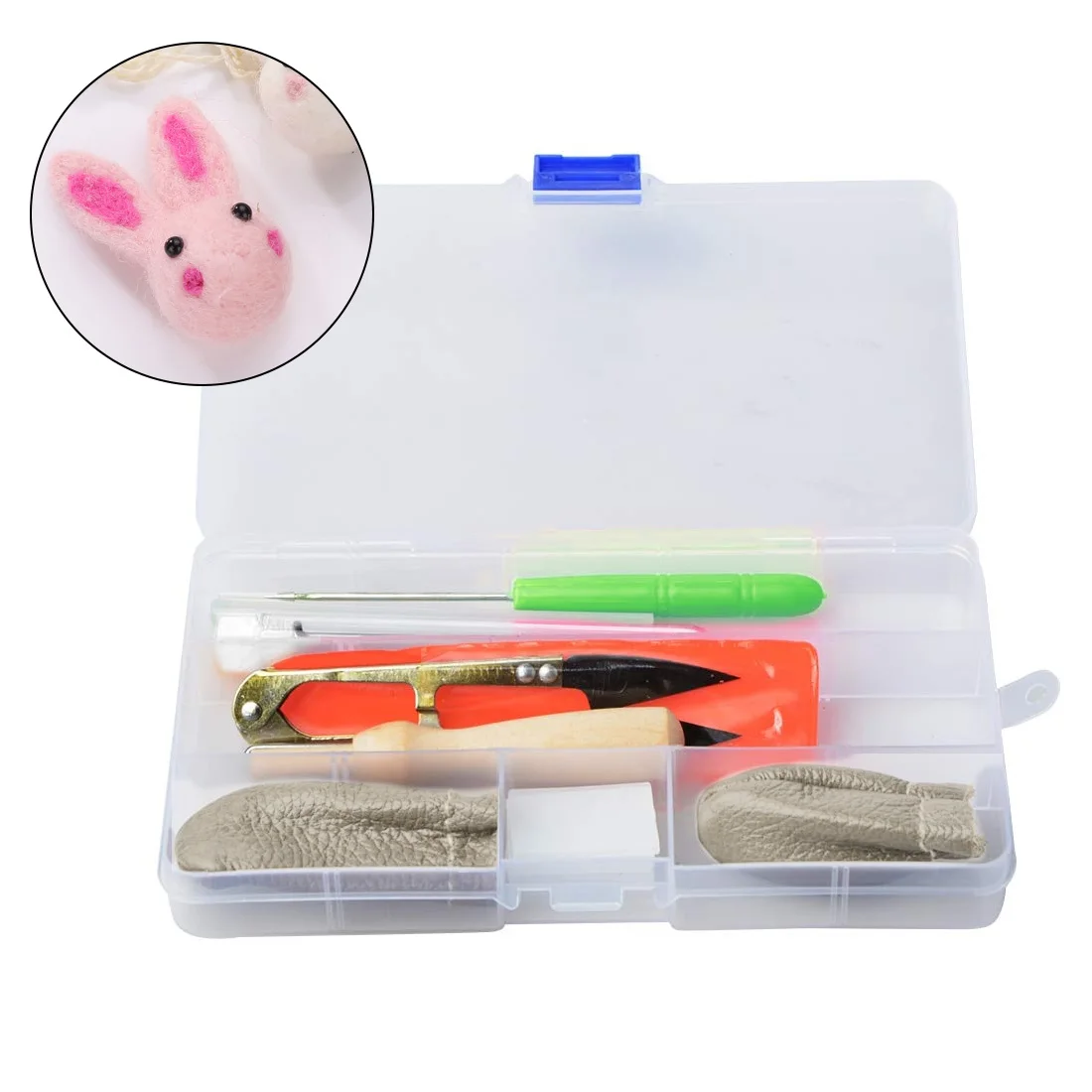 

Portable Wool Felt Needles Tool Felting Mat Starter Sets DIY Craft Kits Needles Cylinder Finger Cots Scissor Needle Accessory