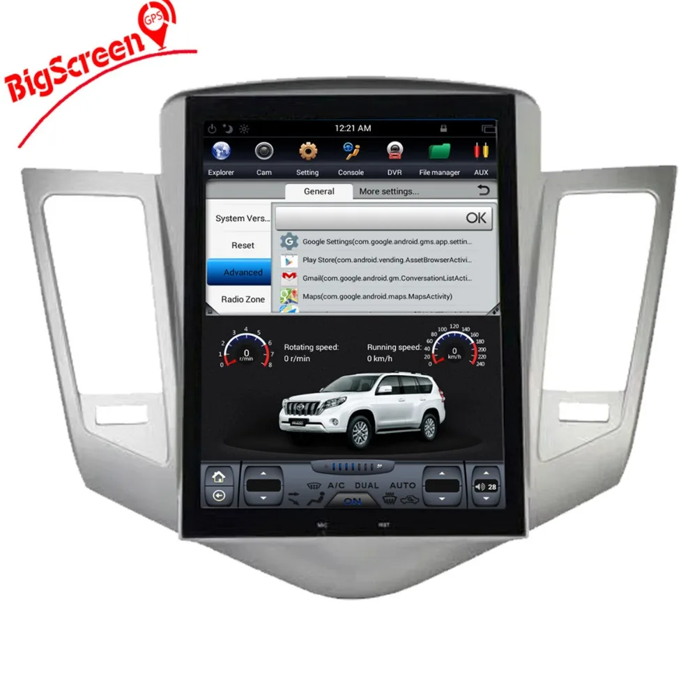 Discount Tesla Style Android 7.1 Car DVD Player GPS Navi For CHEVROLET CRUZE 2009-1013 Radio Stereo Unit Satnav Multimedia Autoradio 2