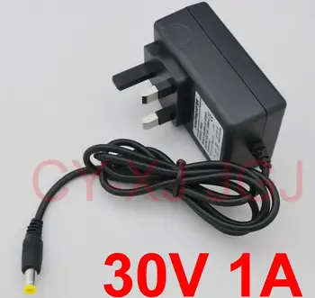 

100pcs 30V 1A AC 100V-240V Converter Adapter DC 30V 1A 1000mA Power Supply UK Plug 5.5mm x 2.1mm