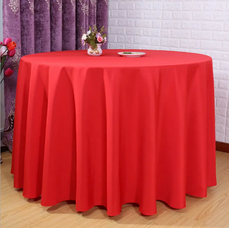 Retail Wholesale polyester RED 10pcs Tablecloth Wedding Party Banquet