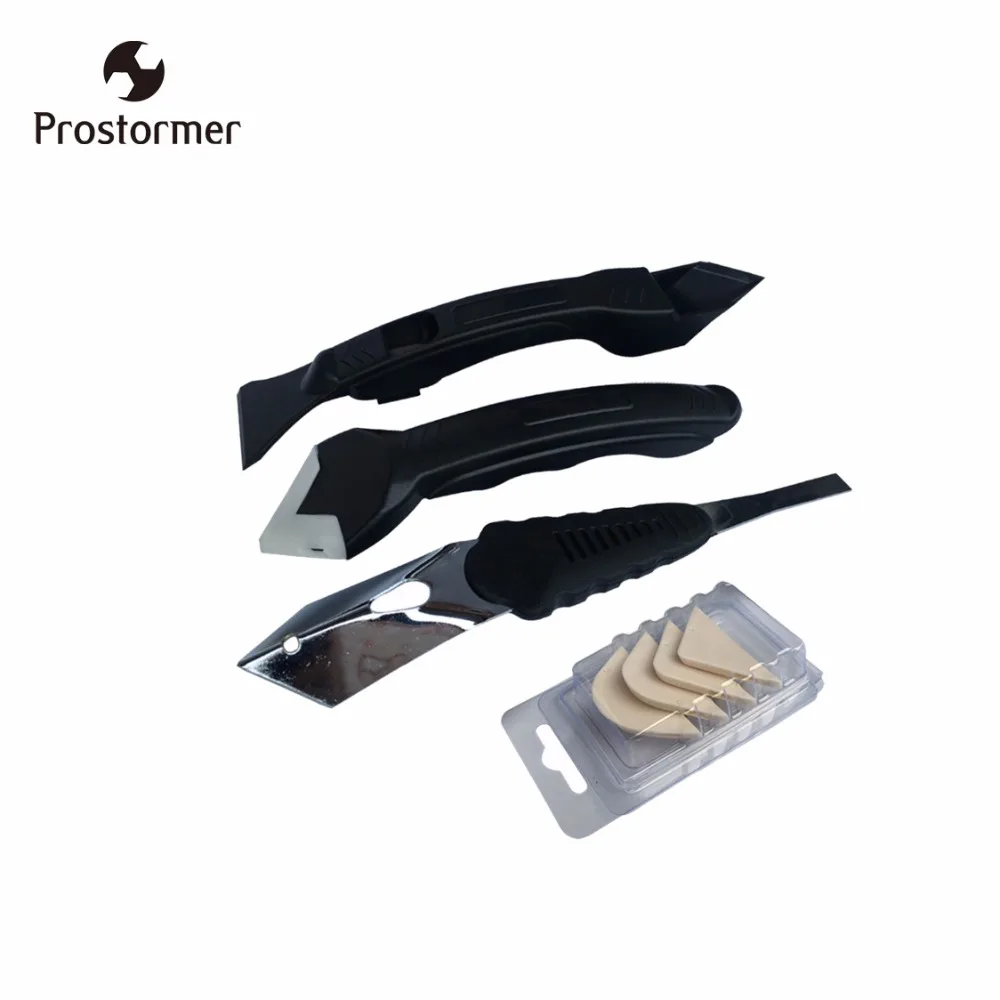 Koop Prostormer 3 stuks set zwart Metaal Glas Lijm Schop Hoek schraper Lijm Schraper Naaien ToolUtility Schoon Tegel Schoon