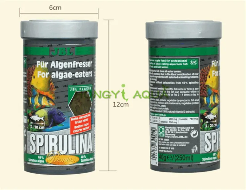 JBL SPIRULINA KRILL Вегетарианская ломтик корма свежая Морская вода Рыба еда Антарктический Крил Спирулина быстрое впитывание