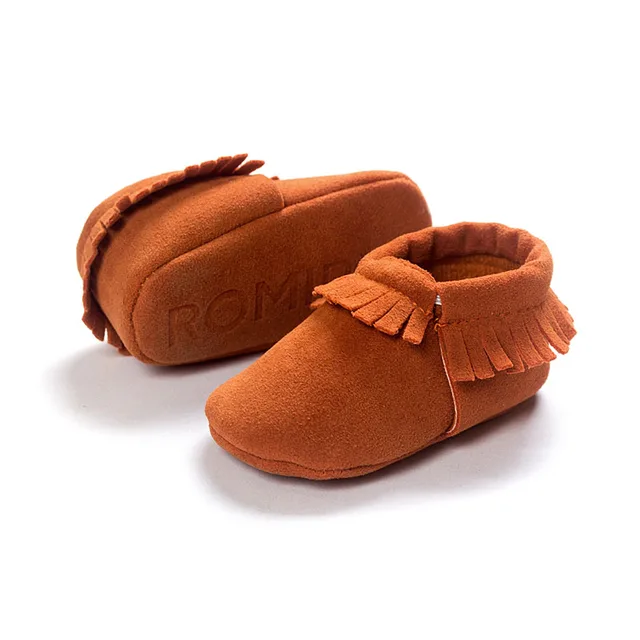 Chausson mocassins en daim à frange pour bébé Chaussures pour b b en imitation cuir pour gar on et fille mocassins franges en cuir