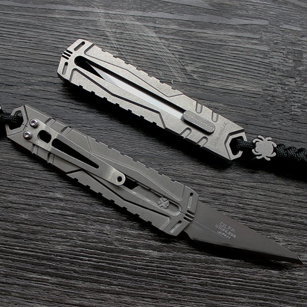 

New EDC Gear Titanium knife Precise CNC Pocket Razor Knives Multi Tool Outdoor Survival Tactical Hunting Knife
