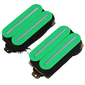 

Yibuy 52mm Magnets Green Electric Guitar Big Dual Rail Humbucker Pickup