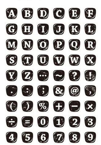 

CLEAR STAMP Keyboard letters DIY Scrapbook Card album paper craft silicon rubber roller transparent stamps 811