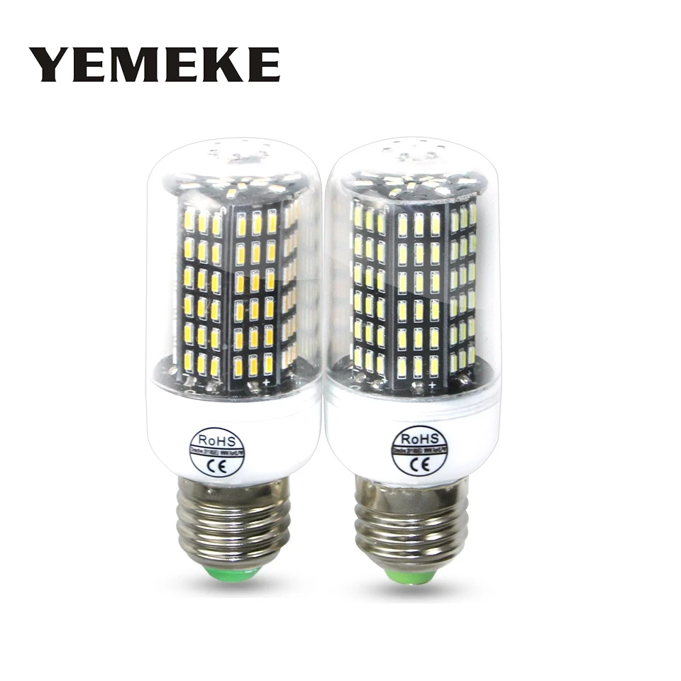 

4Pcs LED Corn Bulb Lamp 4014 SMD No Flicker LED Spotlight Bulbs E27 E14 220V LED Lamp 38 55 78 88 140LEDs Smart Power IC