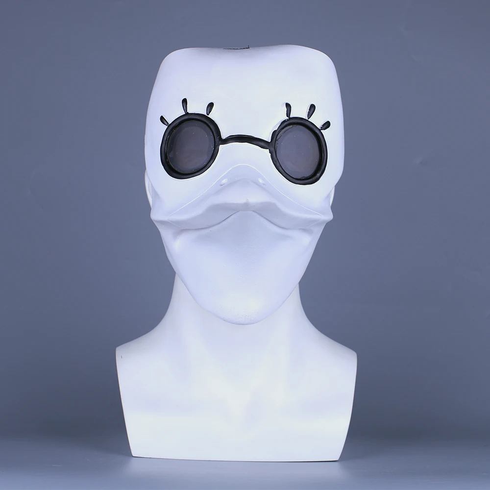 plague doctor mask Beak Mask Long Nose Cosplay Fancy Mask Gothic Retro Rock Leather Halloween beak Mask white (2)