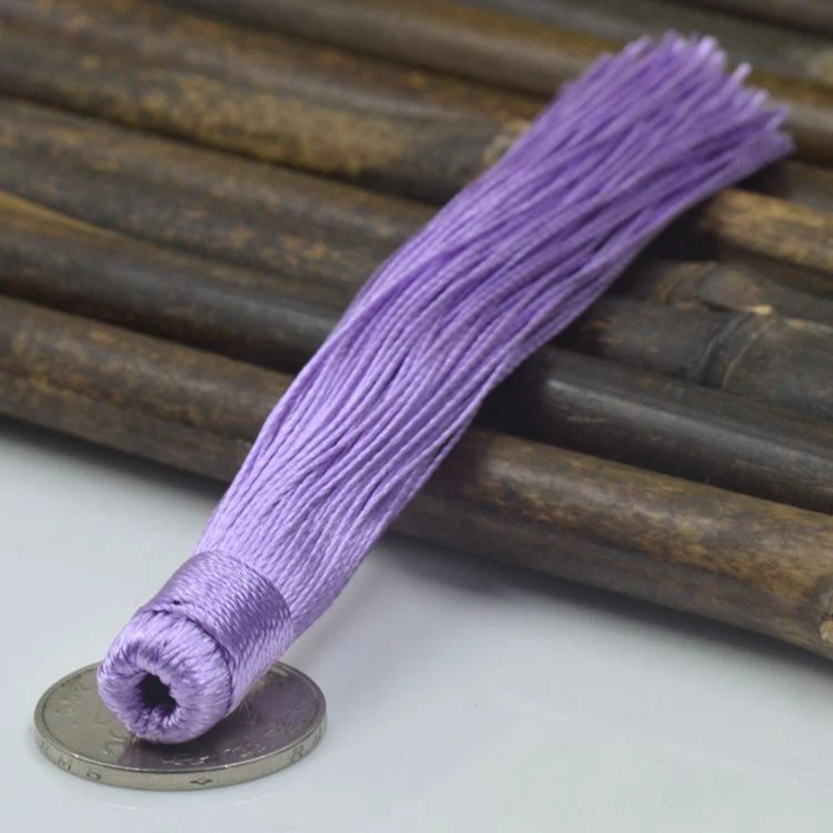 10 шт многоцветные полиэфирные декоративные кисточки бахрома DIY ремесло принадлежности для штор швейная одежда аксессуары для изготовления ювелирных изделий кулон - Цвет: Light purple
