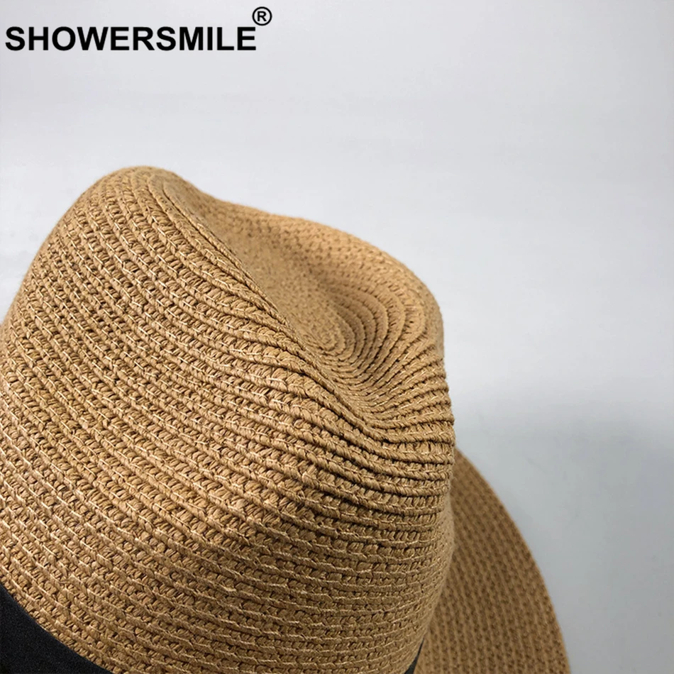 Шляпа SHOWERSMILE винтажная для мужчин и женщин Соломенная Панама в британском ретро