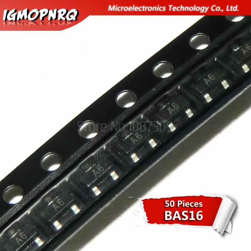 

50pcs BAS16 SOT23-3 Purpose, , Switng Switng Diode 80V 100nA new original