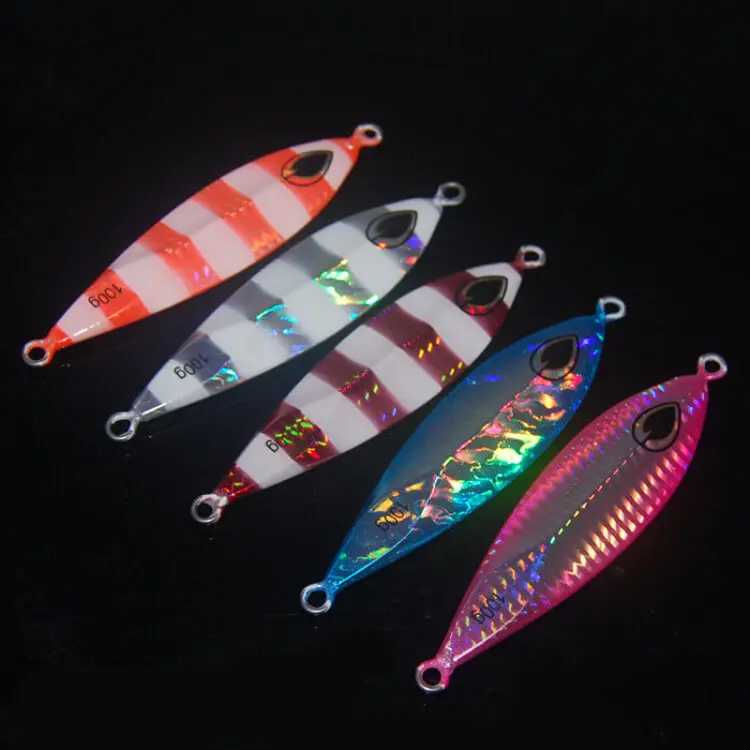 

5pcs Metal Jigs Slow Fall 200g 14cm Saltwater Fishing Lure Big game Tackle US Fast Artificial Sea Ice Raft Rock Boat Lure Bait