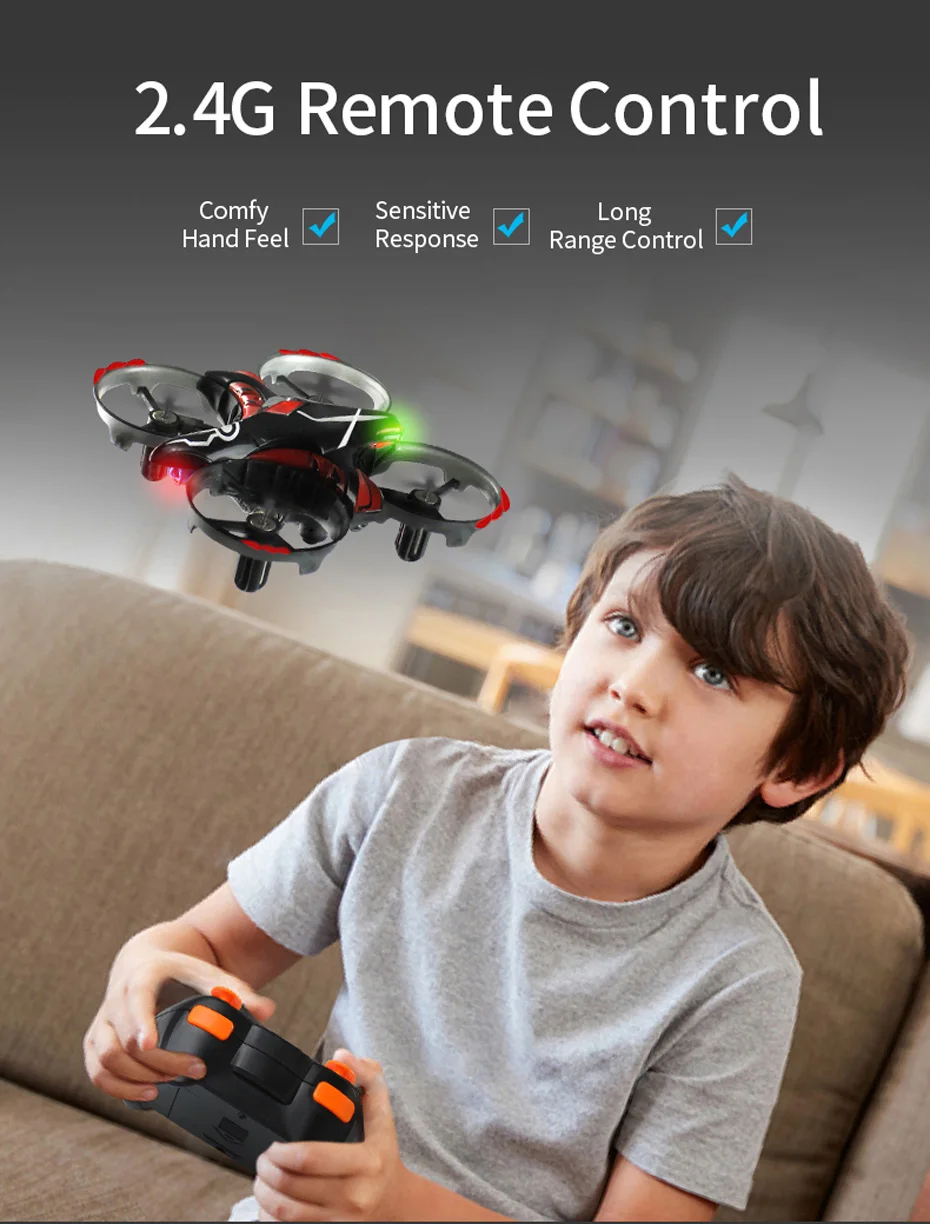 JJRC H56 Mini Drone, 2.46 remote control comfortable sensitive long hand feel response range