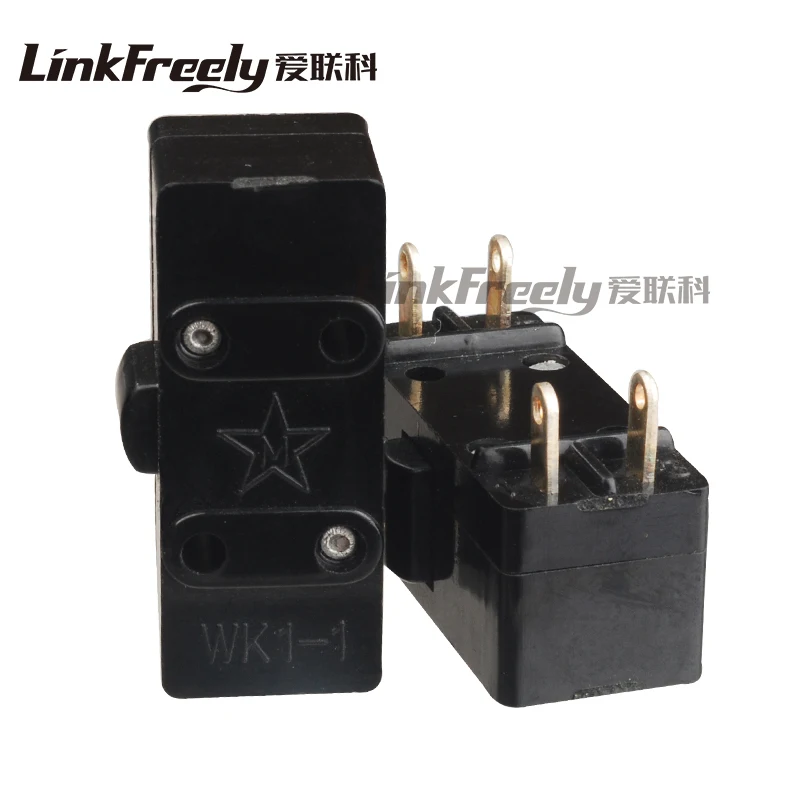 

WK1-1 micro 4pins plunger actuator push button limit switch 3A / 250V 6A/ 125V SPDT self reset travel switch