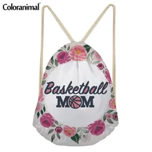 Coloranimal обувь для йоги Женская сумка на шнурке 3D баскетбольный мяч/футбол/Волейбол мама печати тренажерный зал Sack для мужчин маленький рюкзак сумка