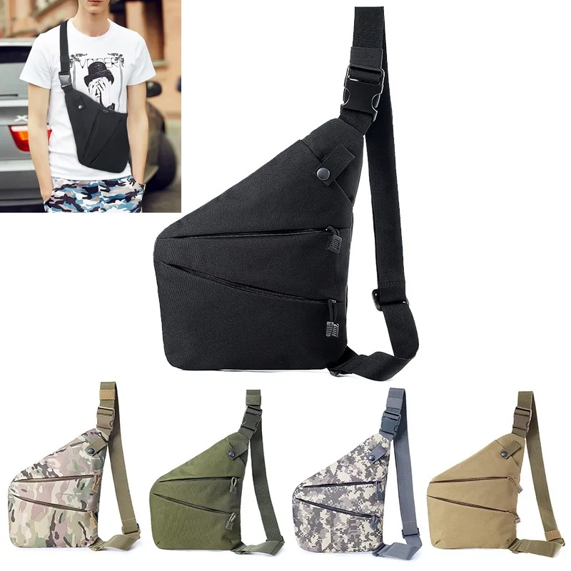

Multifunctional Tactical Storage Chest Bag Hiking Hunking Righ / Left Shoulder Bags Outdoor Men's Chest Gun Holster Bag