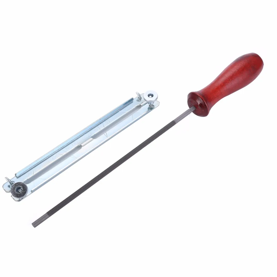 High Quality 5pcs/set Chainsaw Sharpening Filing Kit 5.2mm File Fit for 3/8" Pro Chain With Pouch Mayitr Hot Selling