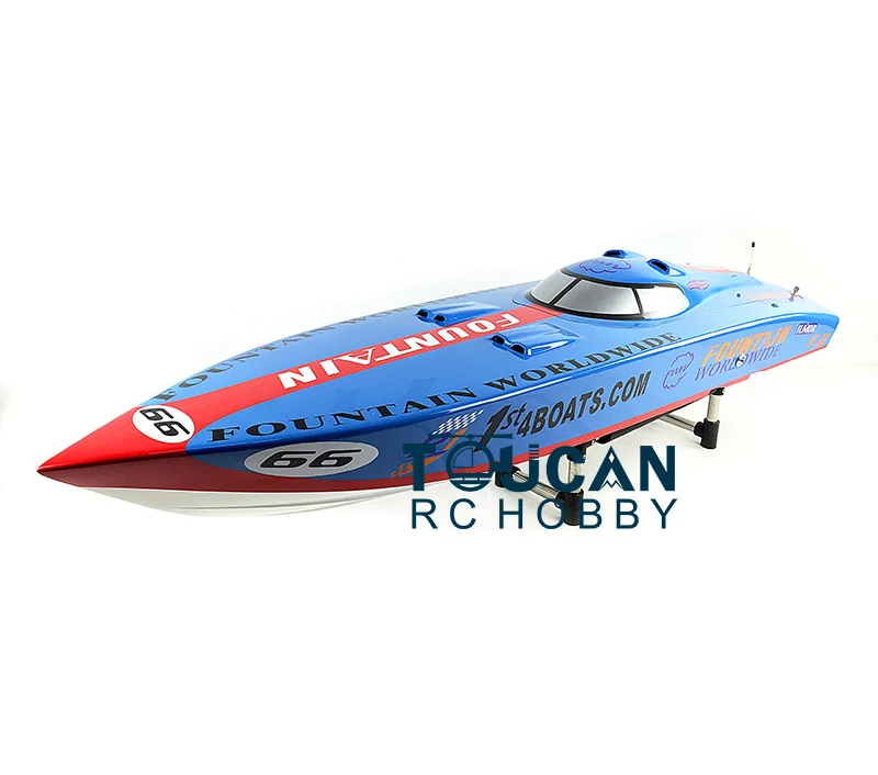 G26IP1 ARTR Gasoline 26CC-Clutch Engine RC Racing Boat Deep-V Shaft Rudder Blue TH02719 3