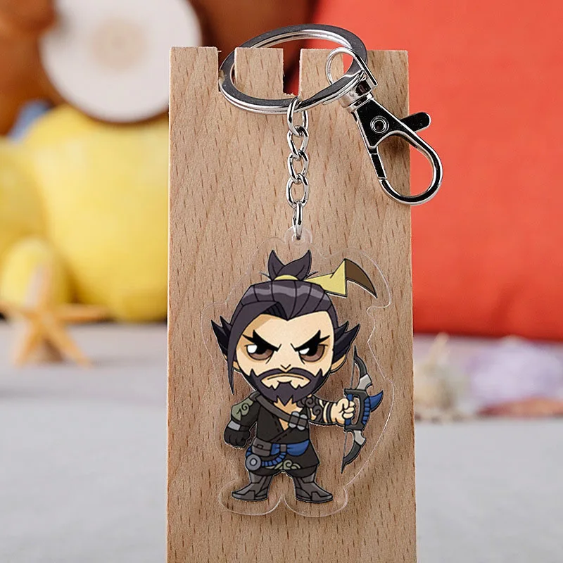

Game Overwatch Keychain Acrylic Key Chain Pendant Anime Accessories Cartoon Key Ring