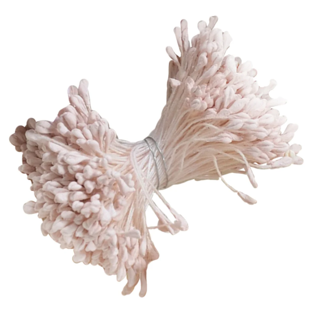 360 Pieces 6cm Artificial Pearl Double Heads Flower Stamen Pistil