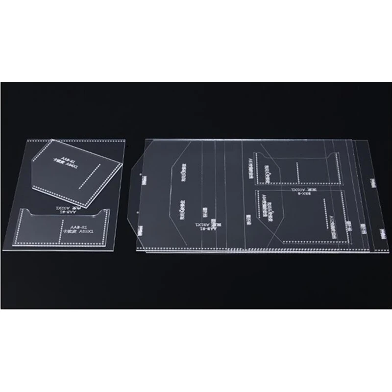 1 комплект Акриловый кожаный шаблон для дома ручной работы кожевенное Ремесло Швейные узоры инструменты аксессуары ручной держатель для паспорта